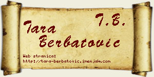 Tara Berbatović vizit kartica